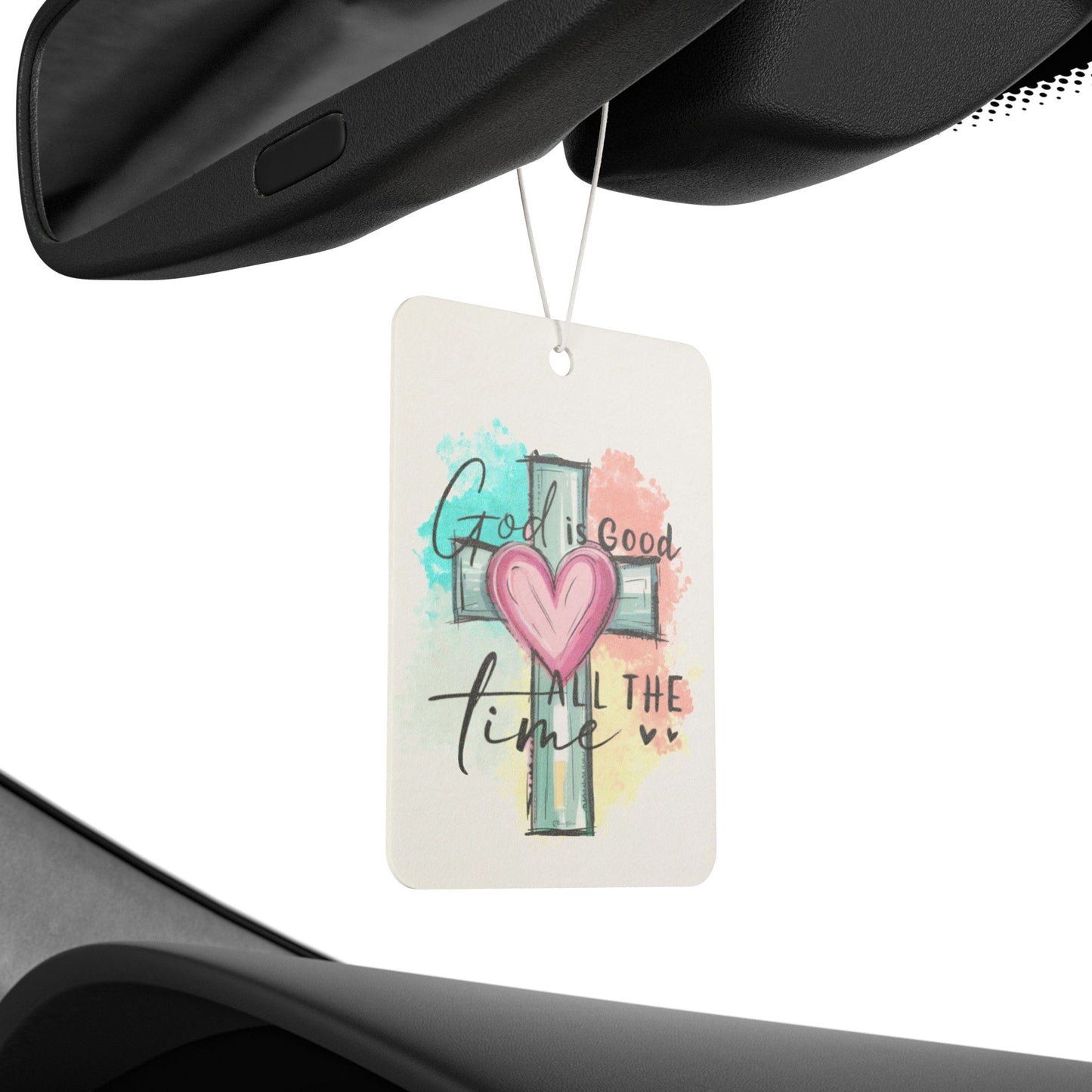 Inspirational Car Air Freshener - Faith-Based, Religious Gift, Cross Design, Home Décor, Christian Decoration