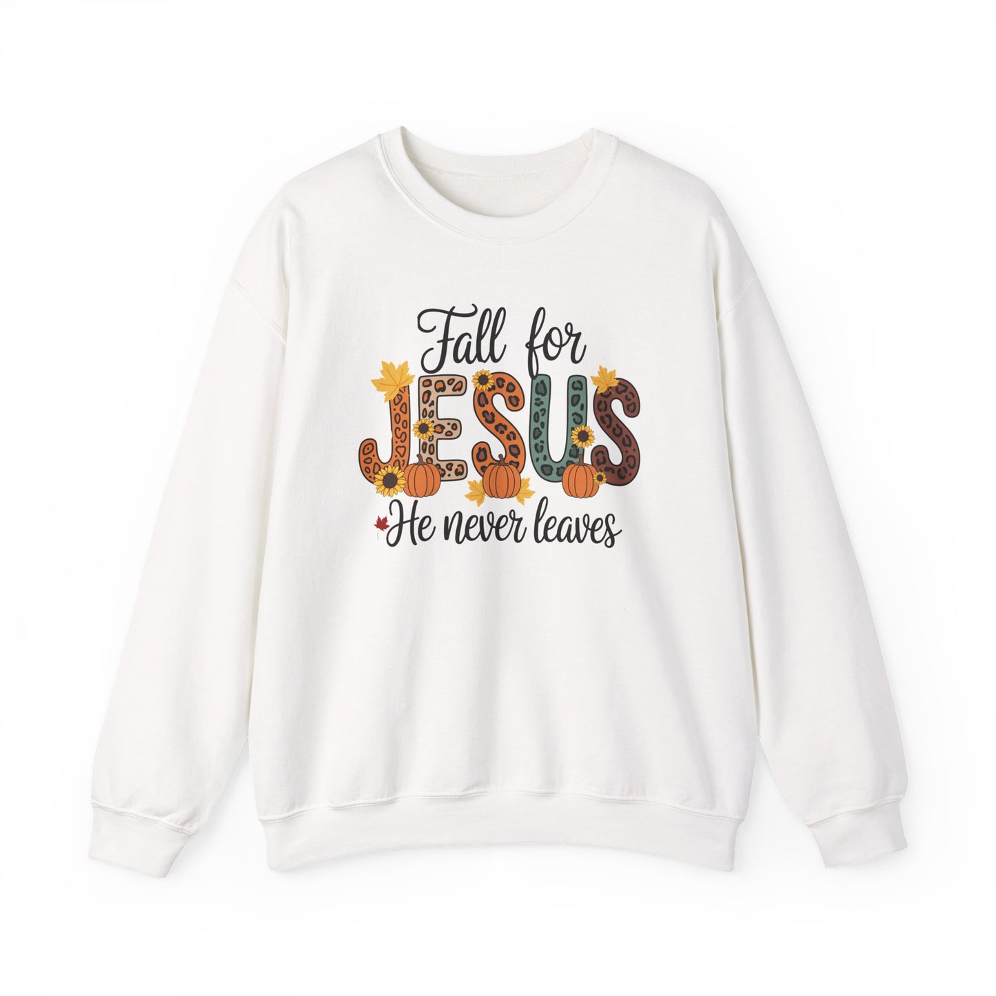 Cozy Christian Sweatshirt, Fall for Jesus, Unisex Crewneck, Religious Apparel, Faith-Based Gift, Inspirational Clothing
