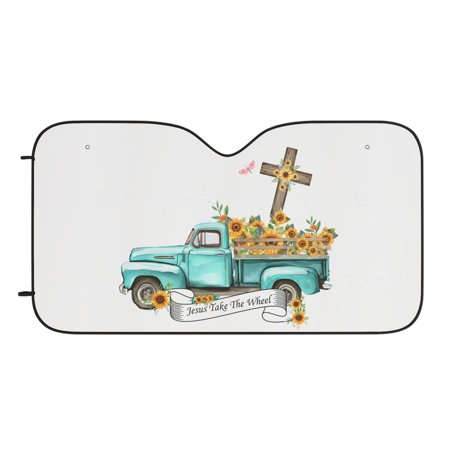 Jesus Take The Wheel Car Sun Shades, Auto Sunshade, Vehicle Accessory,Gift for Car Lovers