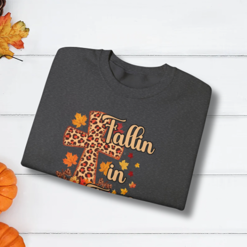 Fall Faith Crewneck Sweatshirt - Cozy Autumn Style, Perfect for Thankgiving, Christian Gift, Faith-Inspired Apparel, Unisex Sweatshirt