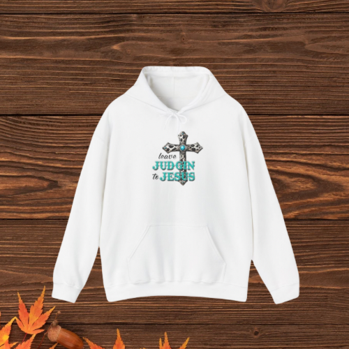 Christian Faith Hoodie - Leave Judging to Jesus Sweatshirt, Unisex Hoodie, Gift for Believers, Religious Apparel, Inspirational Clothing