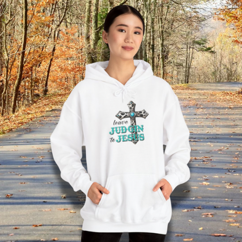 Christian Faith Hoodie - Leave Judging to Jesus Sweatshirt, Unisex Hoodie, Gift for Believers, Religious Apparel, Inspirational Clothing