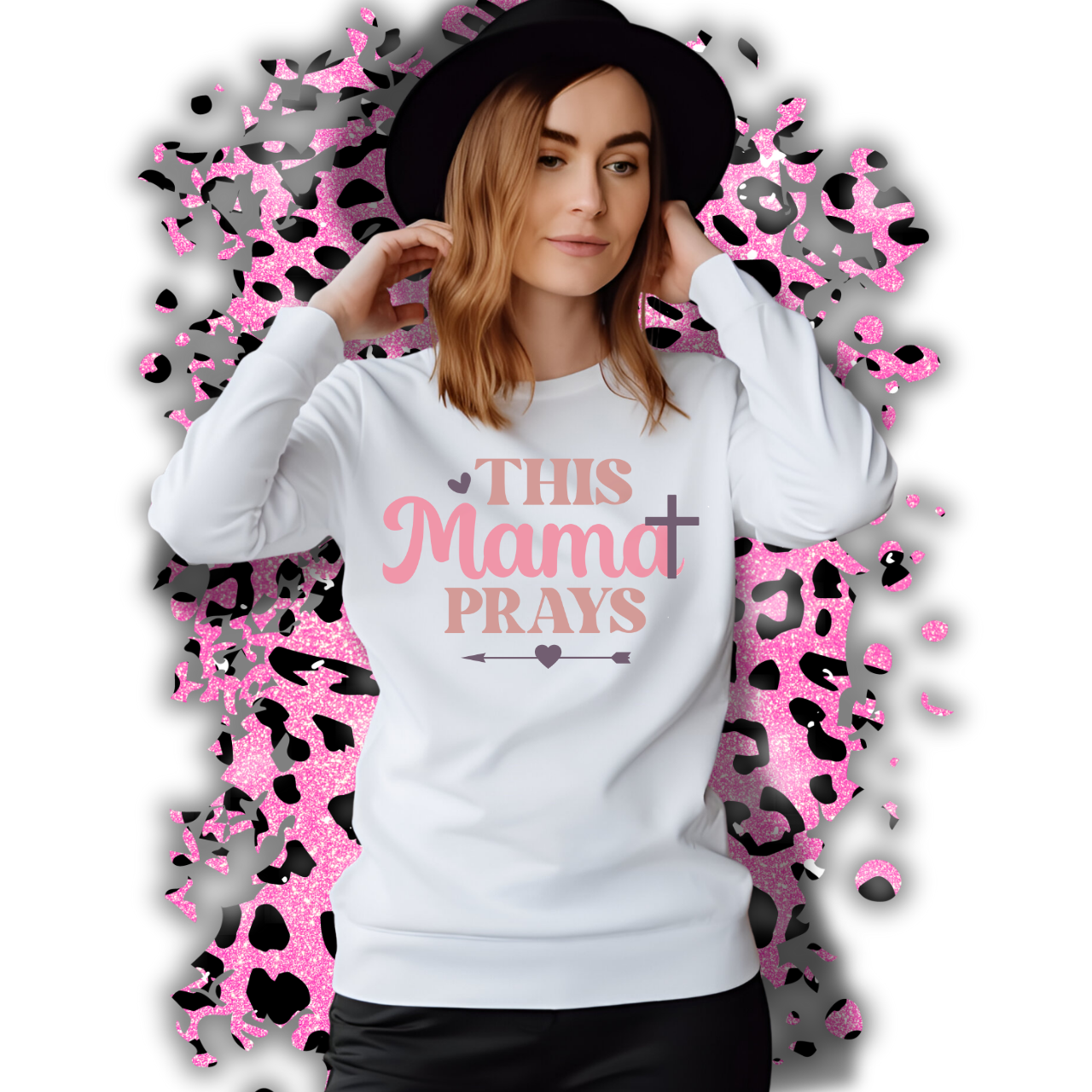 ✨ This Mama Prays | Faith Long Sleeve Bella+Canvas Shirt