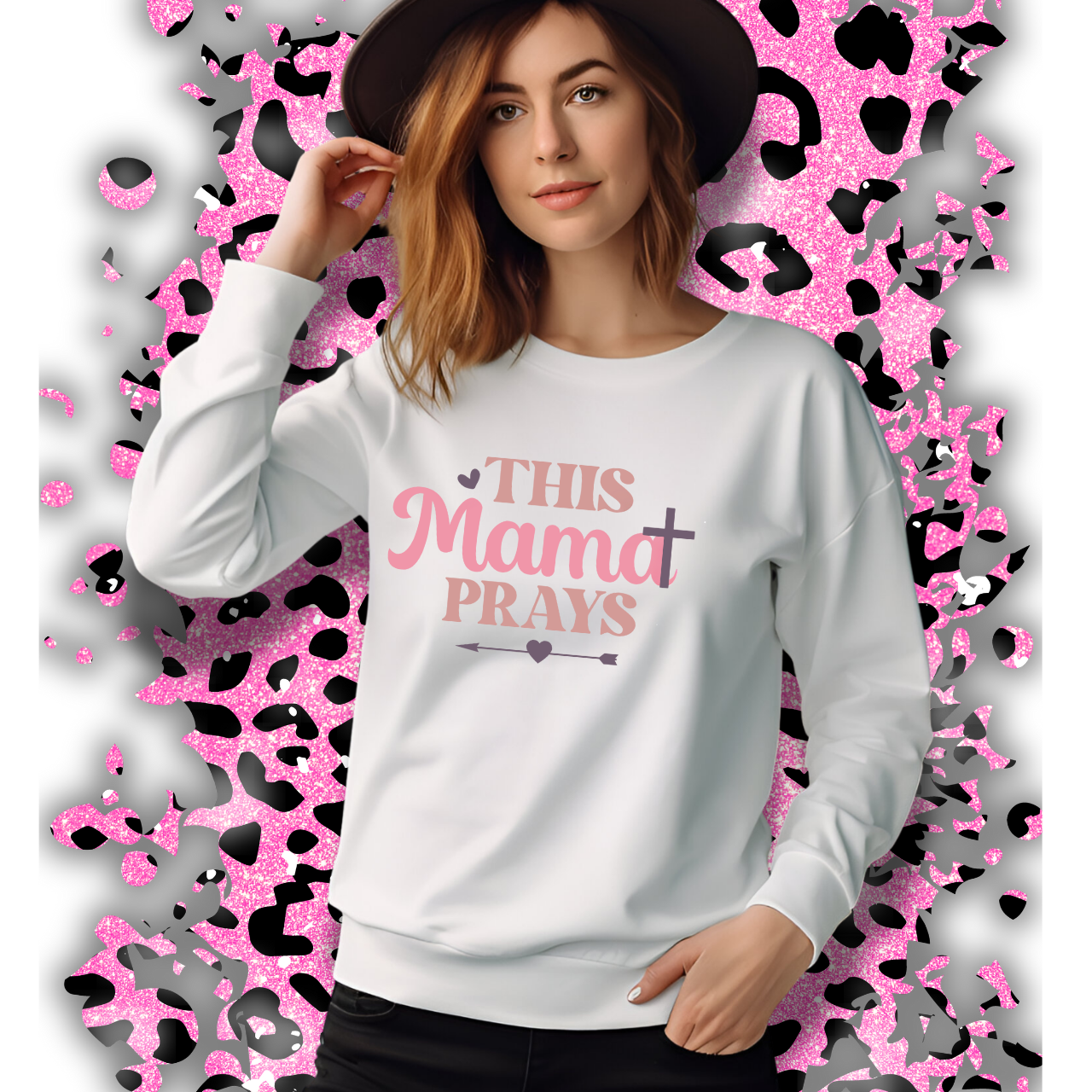 ✨ This Mama Prays | Faith Long Sleeve Bella+Canvas Shirt