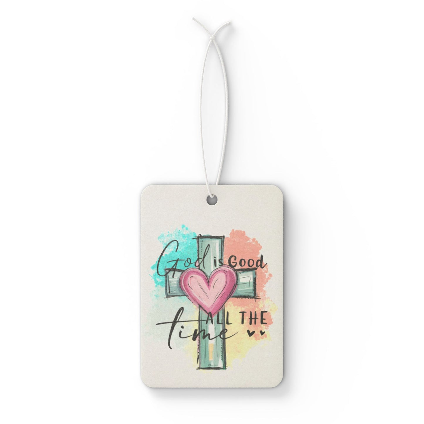 Inspirational Car Air Freshener - Faith-Based, Religious Gift, Cross Design, Home Décor, Christian Decoration