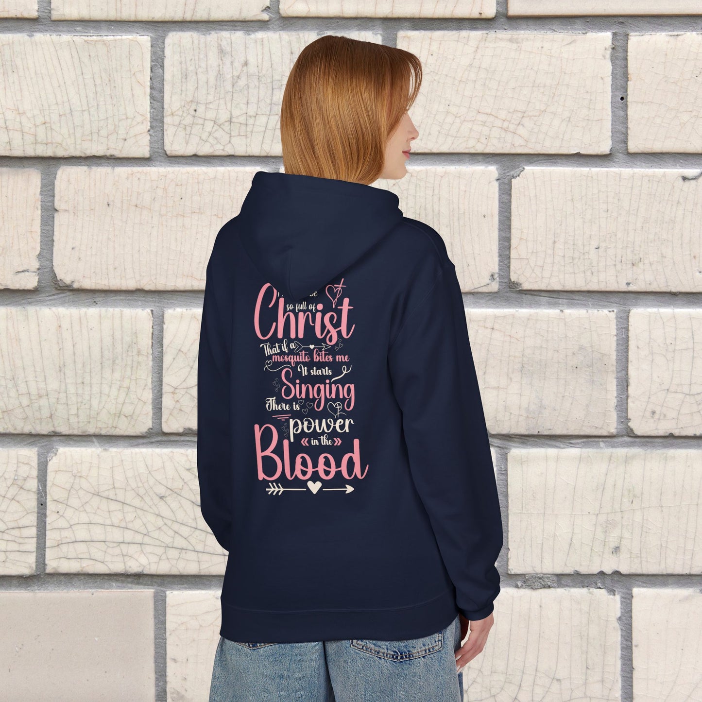 Inspirational Fleece Hoodie, Christian Apparel, Faith-Based Gift, Cozy Urban Wear, Religious Holiday Sweatshirt