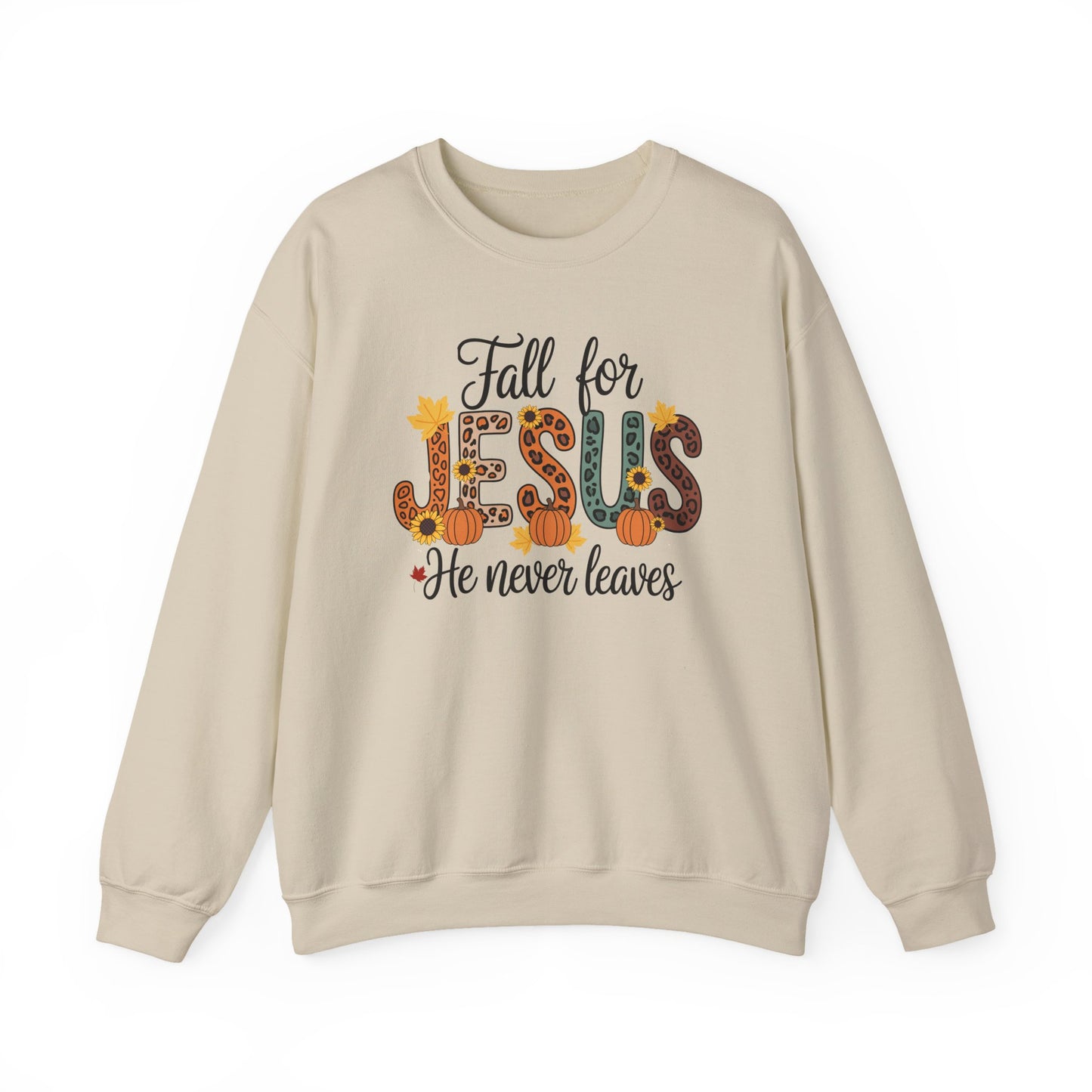 Cozy Christian Sweatshirt, Fall for Jesus, Unisex Crewneck, Religious Apparel, Faith-Based Gift, Inspirational Clothing