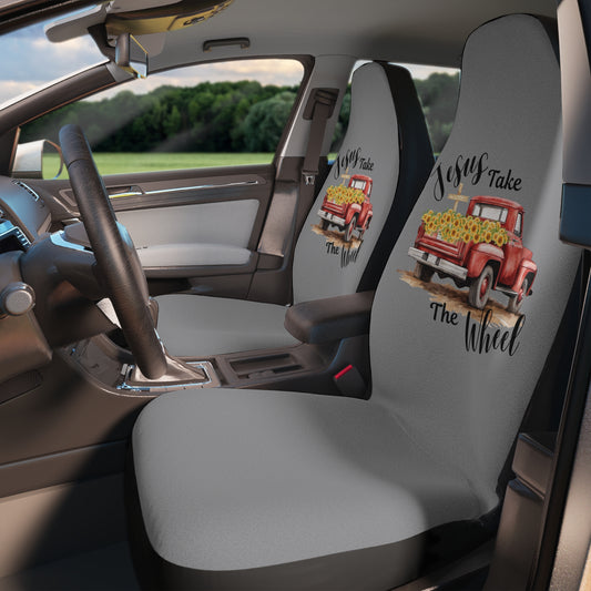 Car Seat Covers, Jesus Take The Wheel Car Accessories,Religious Car Gift