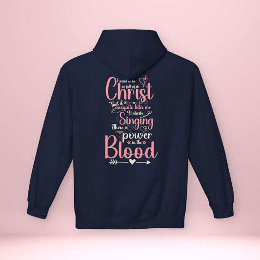 Inspirational Fleece Hoodie, Christian Apparel, Faith-Based Gift, Cozy Urban Wear, Religious Holiday Sweatshirt