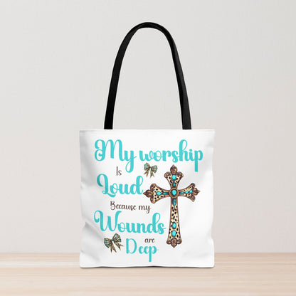 Faith-Inspired Tote Bag, Religious Tote, Cross Design Bag, Gift for Believers, Worship Accessory, Christian Tote