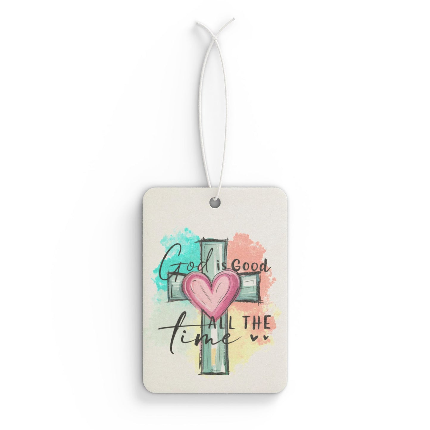 Inspirational Car Air Freshener - Faith-Based, Religious Gift, Cross Design, Home Décor, Christian Decoration