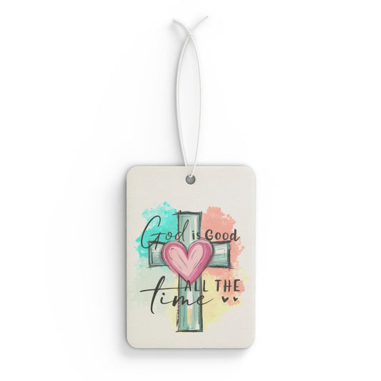 Inspirational Car Air Freshener - Faith-Based, Religious Gift, Cross Design, Home Décor, Christian Decoration