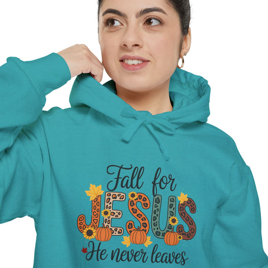 Fall for Jesus Hoodie, Cozy Spiritual Sweatshirt, Religious Gift, Christian Apparel, Autumn Fashion, Faith-Based Clothing