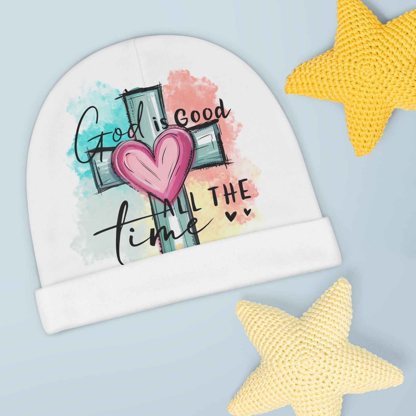 Baby Beanie with Inspirational Design, Kids Winter Hat, Religious Beanie, Cute Baby Accessories, Cozy Gift for Infants, Baby Shower Gift