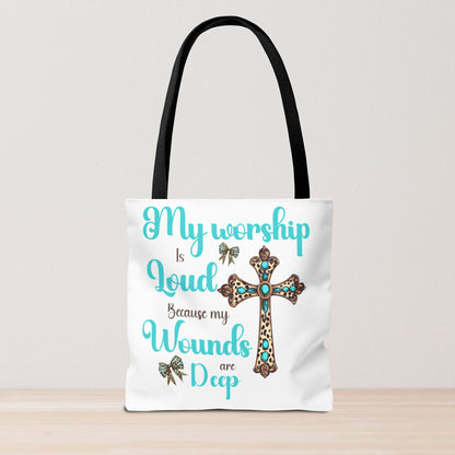 Faith-Inspired Tote Bag, Religious Tote, Cross Design Bag, Gift for Believers, Worship Accessory, Christian Tote