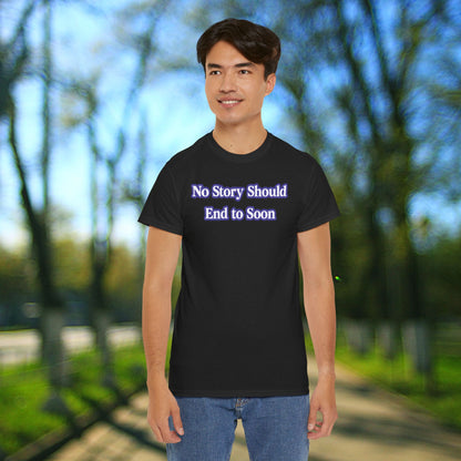 “No One’s Story Should End Too Soon” Personalized Memorial Ribbon & Wings Tee | In Memory Of Shirt | Gone Too Soon Awareness Gift