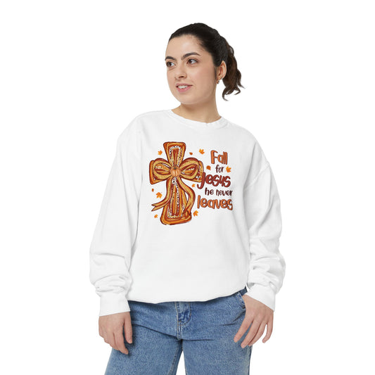 Faith-Inspired Unisex Sweatshirt - Cozy, Garment-Dyed Apparel, Perfect for Church, Casual Wear, and Gift-Giving