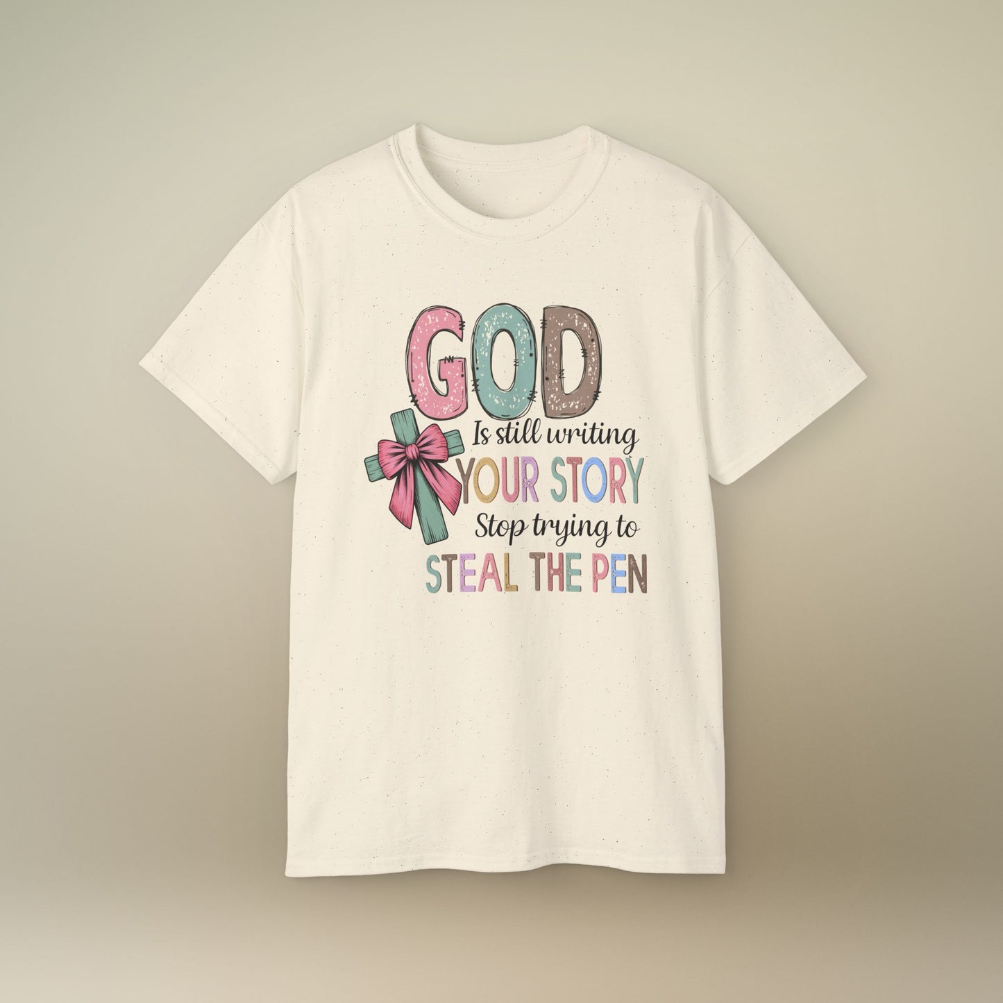 Inspirational Christian Women’s Tee – God is Still Writing Your Story Christian women’s t-shirt