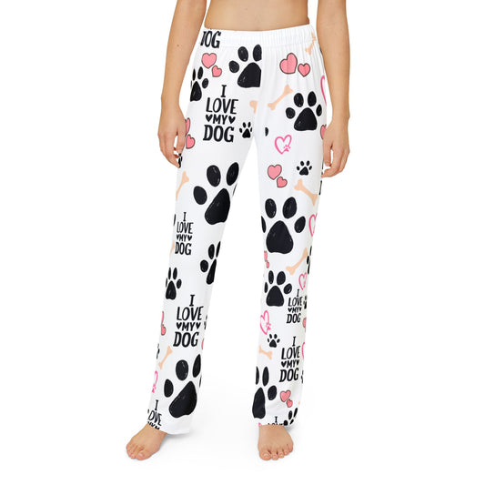 Kids Dog Lover Lounge Pants, Comfortable Pajama Pants for Kids, Perfect for Dog Lovers, Cozy Sleepwear, Fun Dog Pattern Pants