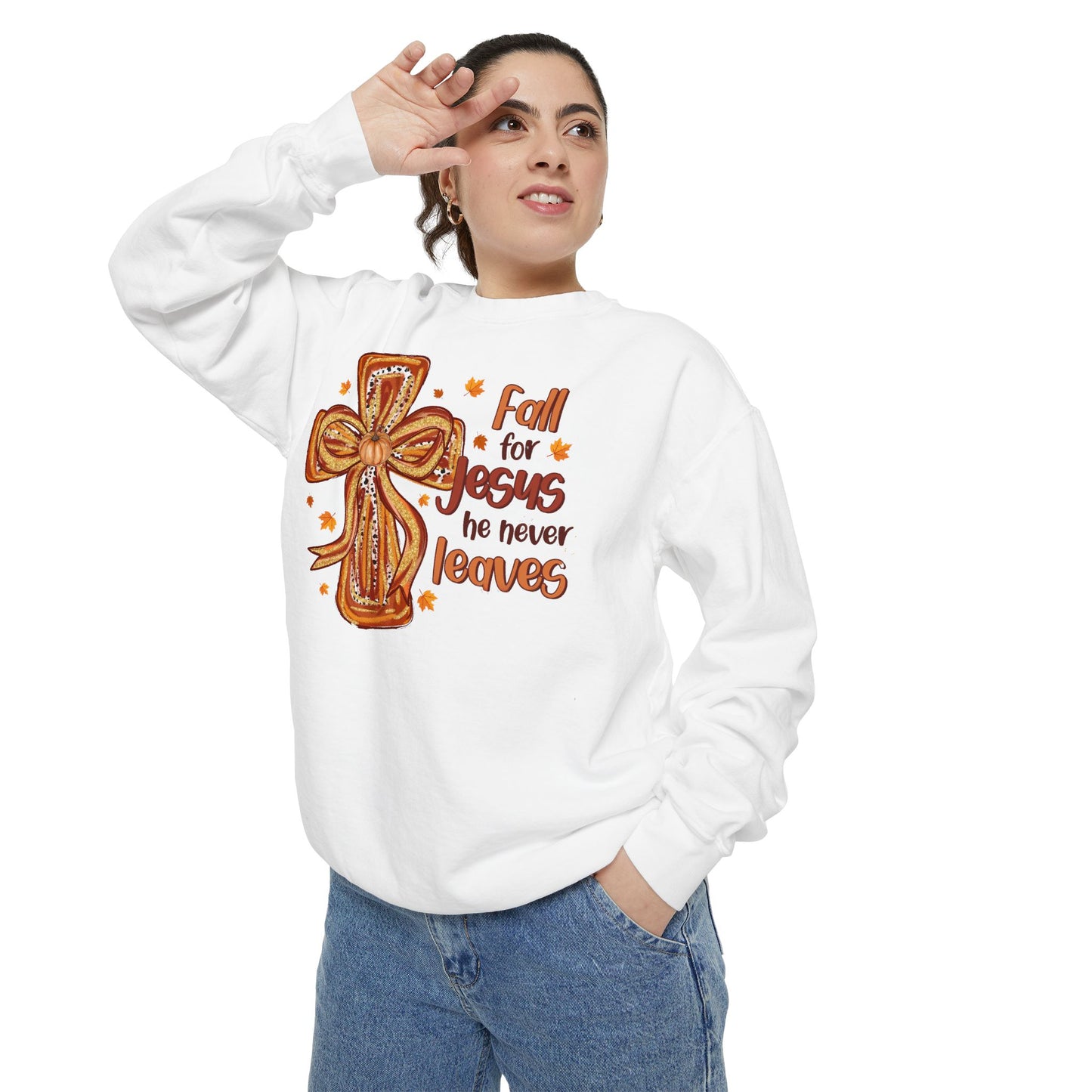 Faith-Inspired Unisex Sweatshirt - Cozy, Garment-Dyed Apparel, Perfect for Church, Casual Wear, and Gift-Giving