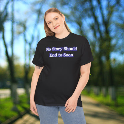 “No One’s Story Should End Too Soon” Personalized Memorial Ribbon & Wings Tee | In Memory Of Shirt | Gone Too Soon Awareness Gift