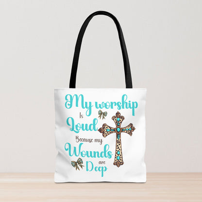 Faith-Inspired Tote Bag, Religious Tote, Cross Design Bag, Gift for Believers, Worship Accessory, Christian Tote