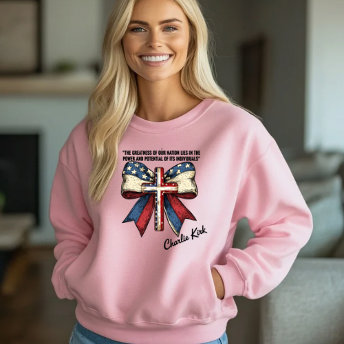 Patriotic Quote Crewneck Sweatshirt - Cozy Unisex Sweater for Holidays, Gift for Veterans, Americana Style, Ideal for Fourth of July, [...]
