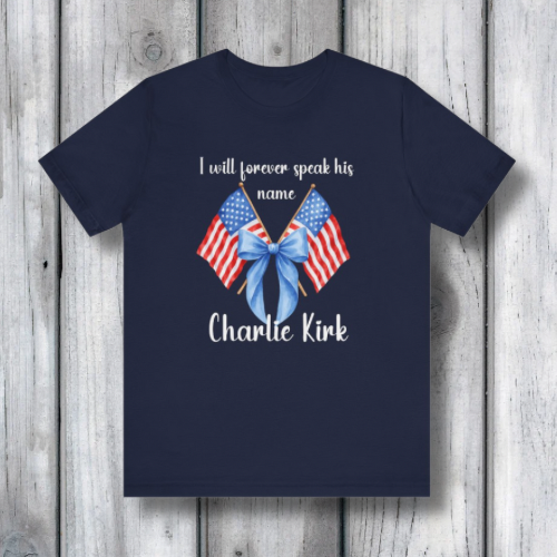Charlie Kirk Patriotic Unisex Heavy Cotton Tee | 4th of July Shirt, USA Flag Apparel, Independence Day Tee, Casual Summer Top, Gift for Veterans