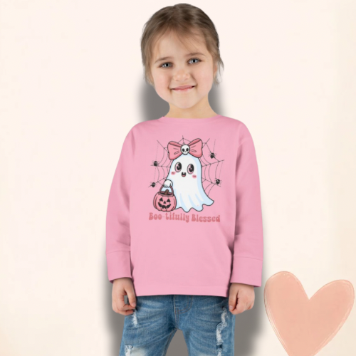Toddler Long Sleeve Tee - Cute Ghost Design, Perfect for Halloween, Toddler Outfit, Adorable Gift, Cozy Long Sleeve Shirt, Festive [...]