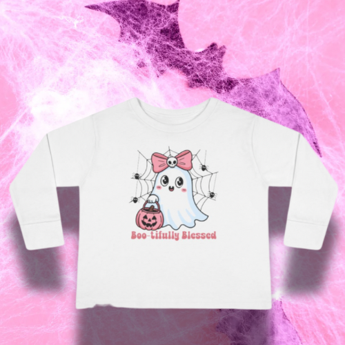 Toddler Long Sleeve Tee - Cute Ghost Design, Perfect for Halloween, Toddler Outfit, Adorable Gift, Cozy Long Sleeve Shirt, Festive [...]