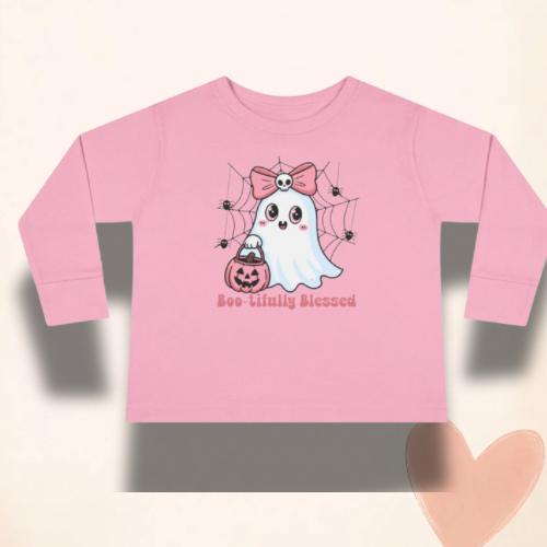 Toddler Long Sleeve Tee - Cute Ghost Design, Perfect for Halloween, Toddler Outfit, Adorable Gift, Cozy Long Sleeve Shirt, Festive [...]