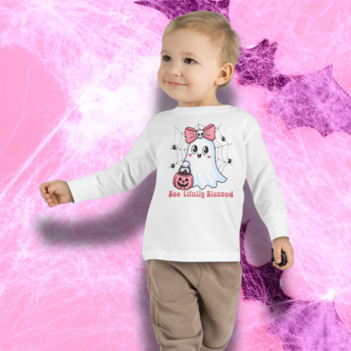 Toddler Long Sleeve Tee - Cute Ghost Design, Perfect for Halloween, Toddler Outfit, Adorable Gift, Cozy Long Sleeve Shirt, Festive [...]