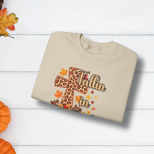 Fall Faith Crewneck Sweatshirt - Cozy Autumn Style, Perfect for Thankgiving, Christian Gift, Faith-Inspired Apparel, Unisex Sweatshirt