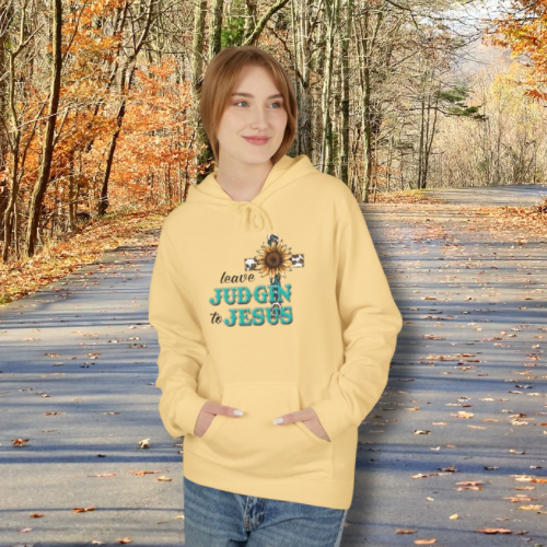 Sunflower Faith Hoodie | Leave Judging to Jesus | Cozy Fleece |Casual Everyday Wear