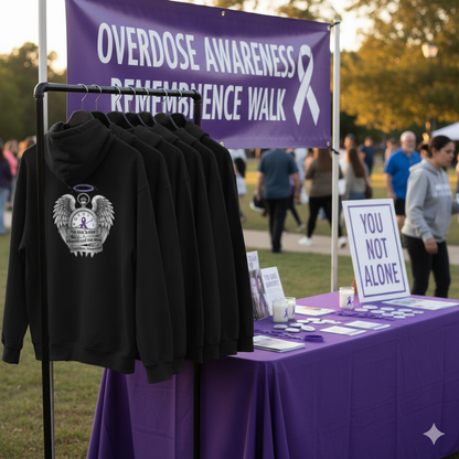 “No One’s Story Should End Too Soon” Hoodie | Overdose Awareness Sweatshirt | Faith & Recovery Support | Gildan Heavy Blend Unisex Hoodie