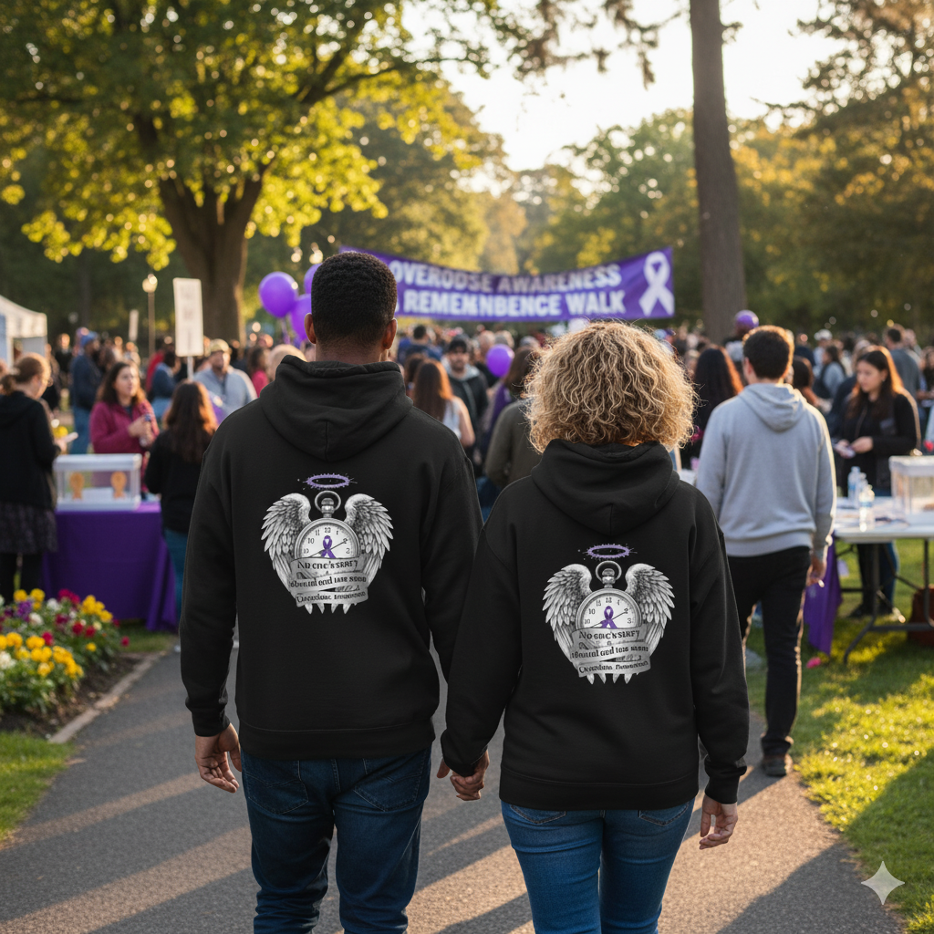 “No One’s Story Should End Too Soon” Hoodie | Overdose Awareness Sweatshirt | Faith & Recovery Support | Gildan Heavy Blend Unisex Hoodie