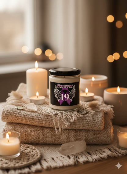 💜 Personalized Overdose Awareness Memorial Candle