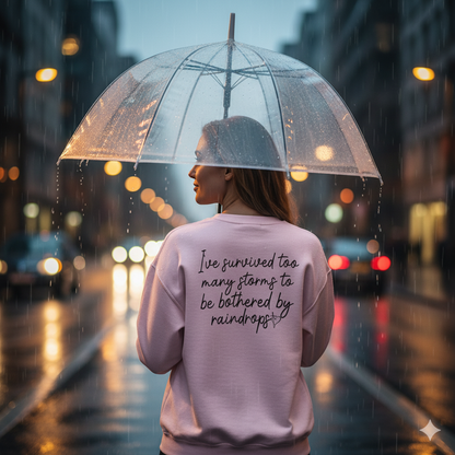 Stronger Than The Storm Crewneck Sweatshirt | Resilience & Mental Health Support