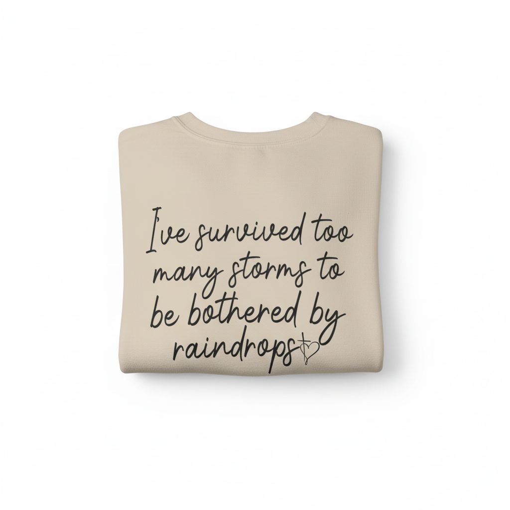 Stronger Than The Storm Crewneck Sweatshirt | Resilience & Mental Health Support