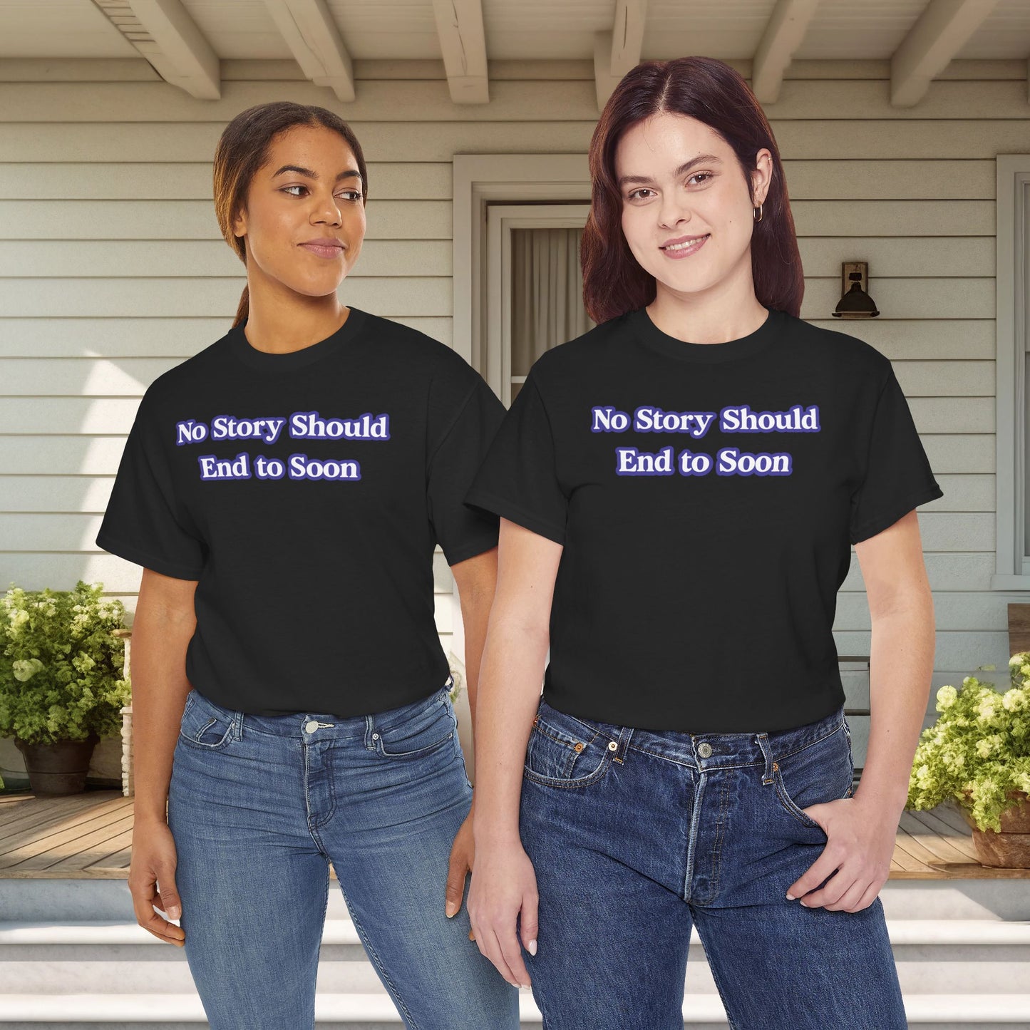 “No One’s Story Should End Too Soon” Personalized Memorial Ribbon & Wings Tee | In Memory Of Shirt | Gone Too Soon Awareness Gift