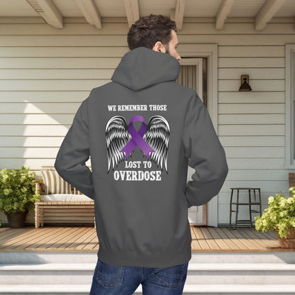 We Remember Those Lost to Overdose Mens Fleece Hoodie Faith,