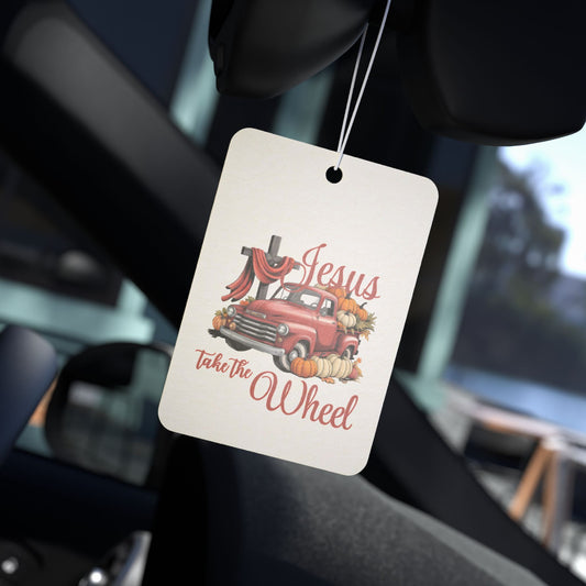 Jesus Take the Wheel Car Air Freshener, Vintage Truck Car Scent, Auto Decor, Gift for Christian Friends, Religious Travel Accessory