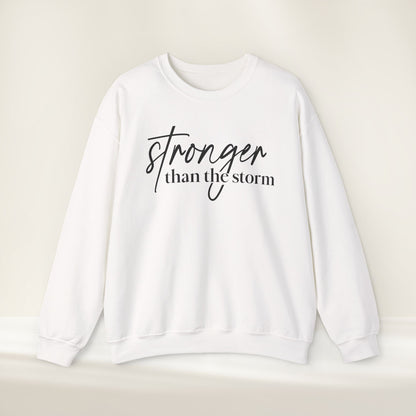 Stronger Than The Storm Crewneck Sweatshirt | Resilience & Mental Health Support