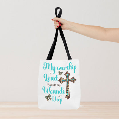 Faith-Inspired Tote Bag, Religious Tote, Cross Design Bag, Gift for Believers, Worship Accessory, Christian Tote