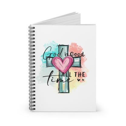 Inspirational Spiral Notebook - "God is Good, All the Time" - Perfect for Journaling  Faith-based Gifts