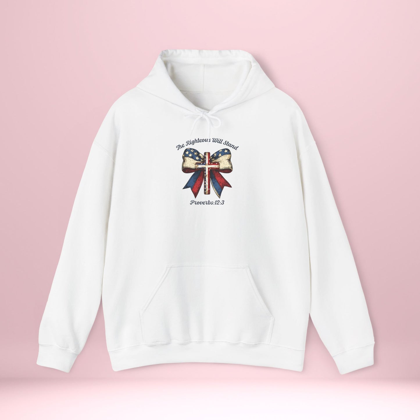 British Bow Hooded Sweatshirt | Cozy Gift, Unisex Hoodie, Casual Wear, Holiday Style, Comfortable Apparel