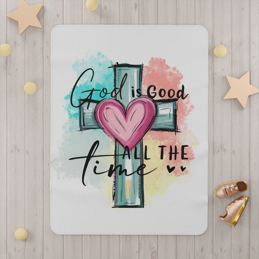 God is Good Toddler Blanket, Inspirational Baby Shower Gift, Religious Nursery Decor, Toddler Baptism Gift
