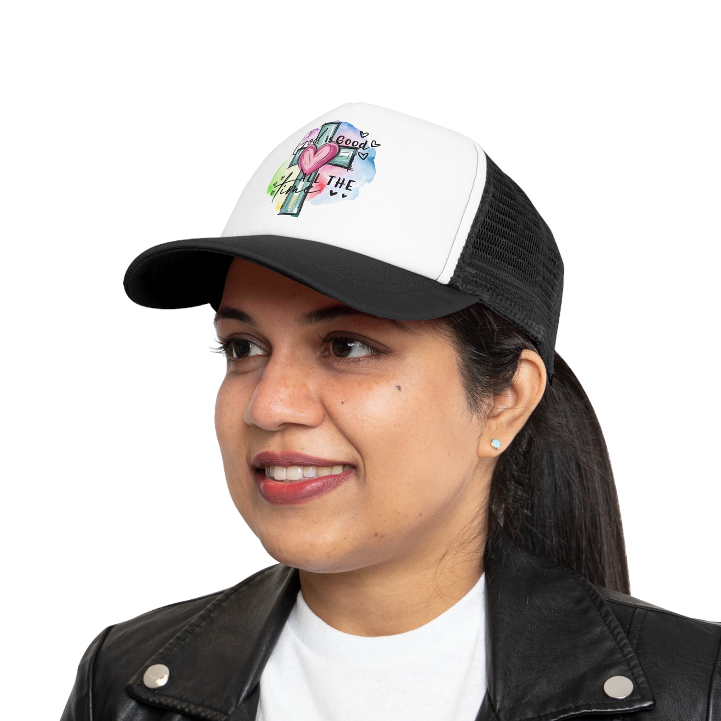 Inspirational Mesh Cap - Faith-Based Trucker Hat, Christian Gift, Everyday Wear, Summer Style, Outdoor Activities