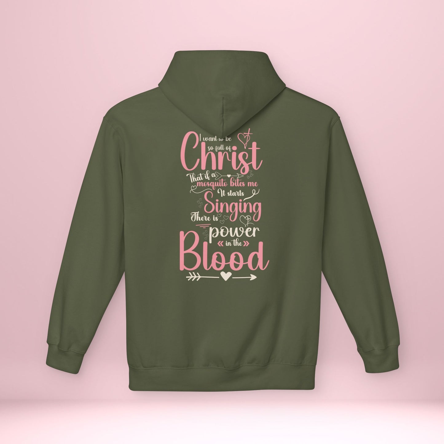 Inspirational Fleece Hoodie, Christian Apparel, Faith-Based Gift, Cozy Urban Wear, Religious Holiday Sweatshirt