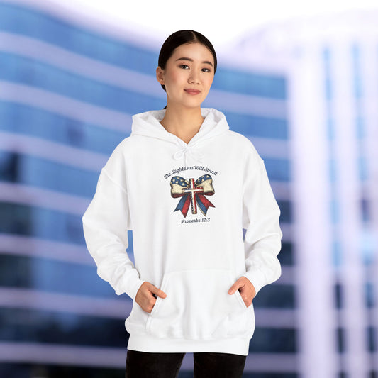 British Bow Hooded Sweatshirt | Cozy Gift, Unisex Hoodie, Casual Wear, Holiday Style, Comfortable Apparel